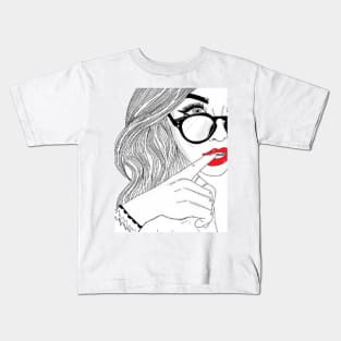 Red lipstick Kids T-Shirt